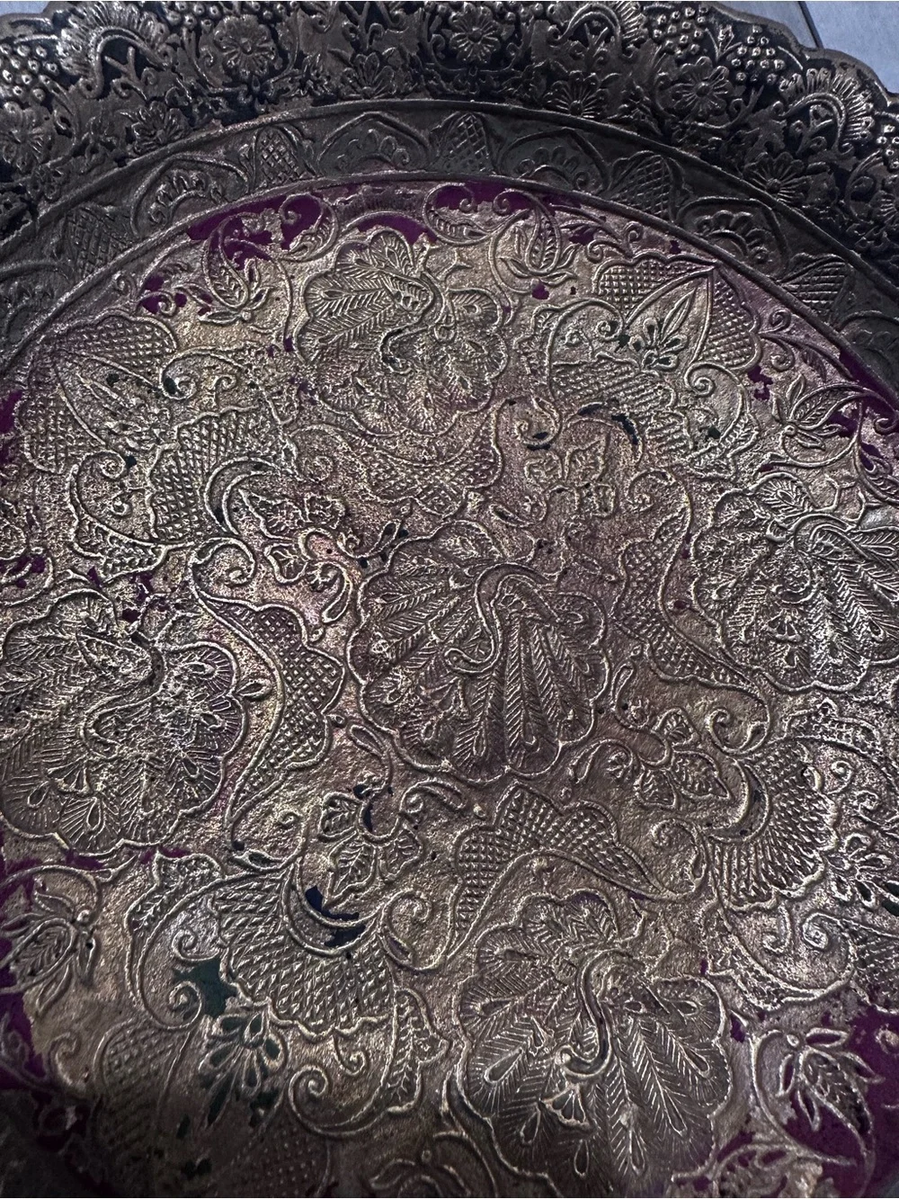 Ornate Decorative Brass plate